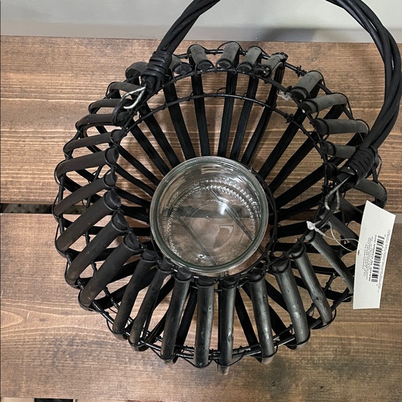 Black Rattan Lantern - Picture 5 of 7